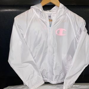 Champion Heritage Girls  Windbreaker Jacket With Hood 100% Polyester